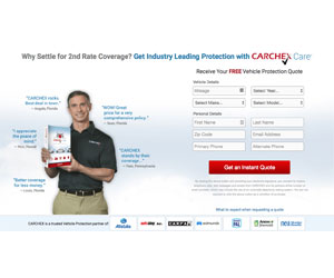 Screenshot from the Carchex website