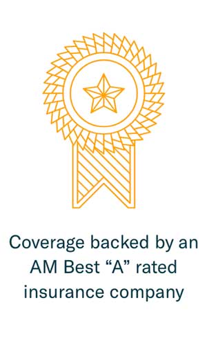 Image from endurance website. Badge - Coverage backed by an AM best "A" rated insurance company.