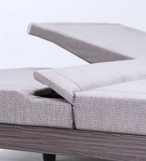 Close-up of lumbar support adjustment.