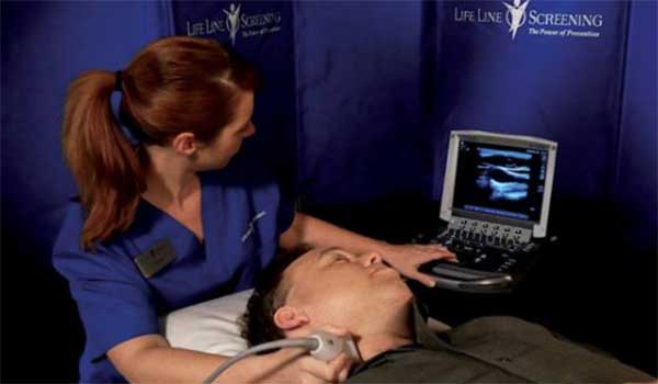 Technician performing a screening.