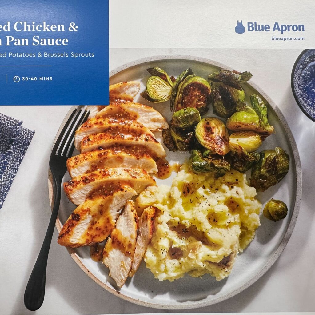 Blue Apron chicken recipe "expectation." Source: Retirement Living
