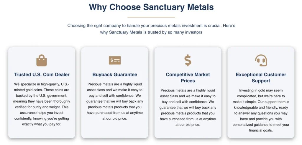 Sanctuary Metals Choices
