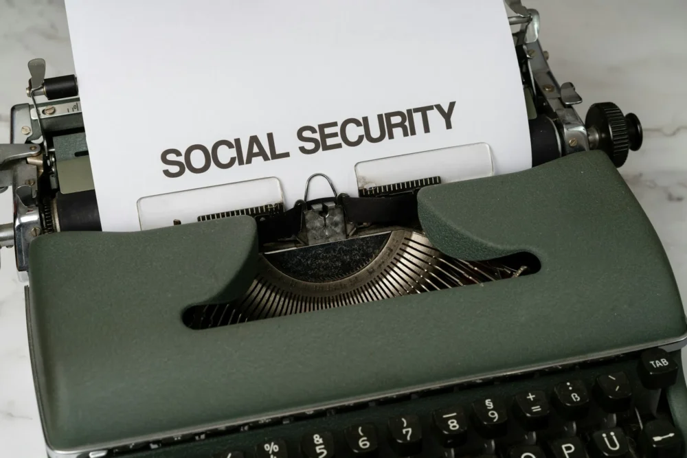 Social security and an old typewriter: Photo by Markus Winkler on Unsplash